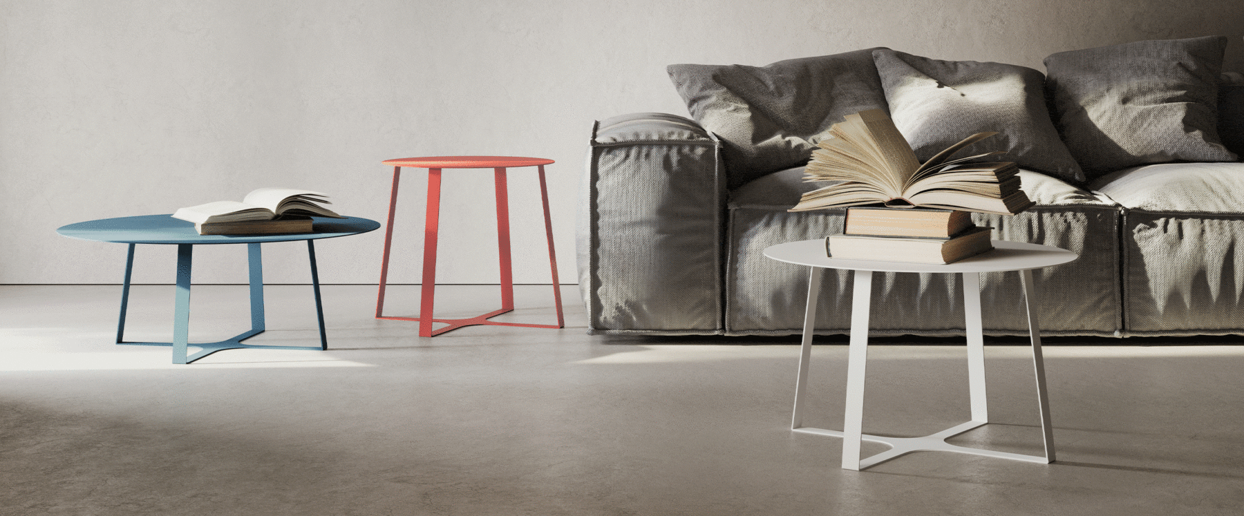 Three Occasional Tables and Lounge Seating